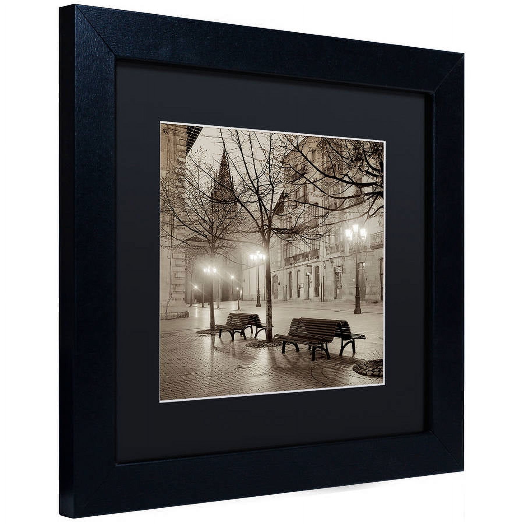 Trademark Fine Art "Oveido Cathedral Bancs II" Canvas Art by Alan Blaustein, Black Matte, Black Frame