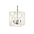 thumbnail image 1 of Creative Co-Op Rectangle Wood & Metal Pendant Ceiling Lights, White, 1 of 1