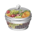 thumbnail image 1 of Stainless Steel Fruit & Vegetable Fridge Basket with Cover Lid, Net Basket with Cover by Dark Handicraft One., 1 of 1