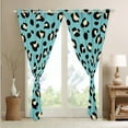 thumbnail image 4 of YST Teal Leopard Print Curtains Beige Animal Printed Curtains & Drapes, Wild Cheetah Blackout Curtains Living Room Curtains, Safari Leopard Window Treatments Turqoise Black Decor, 4 of 6
