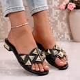 thumbnail image 6 of HNMKIU Sandals for Women Summer Platform Slide Slippers Comfortable Open Toe Beach Style for Women with Wide Size Options Thick Heel Casual Summer Shoes Black,7.5, 6 of 8