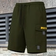 thumbnail image 4 of Mens Hiking 7" Cargo Pants Multi-Pockets Elastic Drawstring Waist Outdoor Climbing Shorts Fathers Gifts, 4 of 4