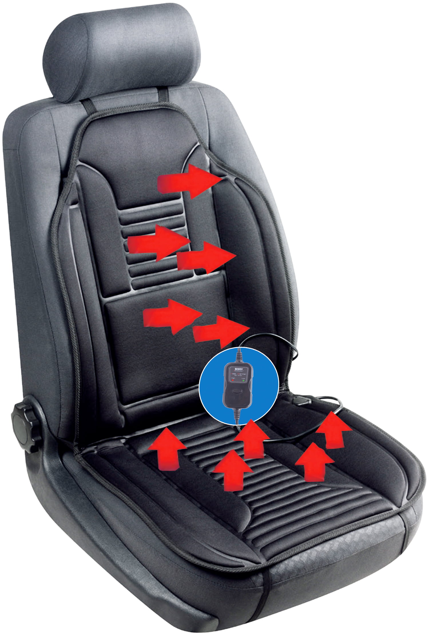 Sojoy SJ154A Universal 12V Heated Car Seat Cushion Heater Heated Cover