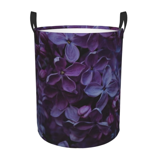 Fotbe Lilac Cesto de Ropa con Asas, Cesto Impermeable de Gran Capacidad, Bolsa de Lavado para Dormitorio, Cesto de Ropa con Ruedas y Asas-Small