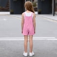 thumbnail image 6 of Mceream Summer Rompers for Girls Tie Adjustable Knot Front Sleeveless Wide Leg Overalls Shorts Casual Jumpsuits School Uniform with Pockets Summer Travel Vacation Outfits with Pockets 5-14 Years, 6 of 8