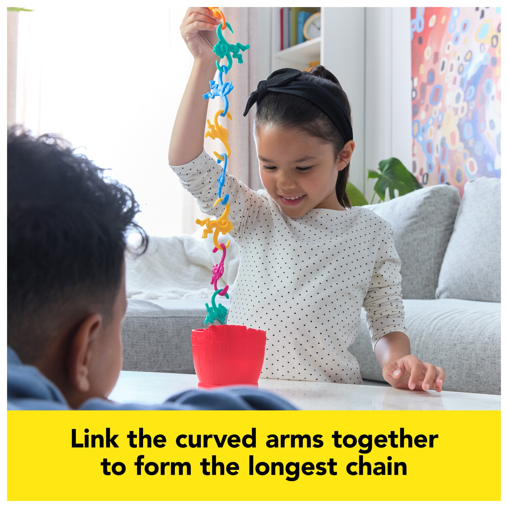 Spin Master Games, Barrel of Monkeys, New Look for the Classic Linking Family Game, Easy Activity Toy for Preschoolers, for Kids & Family, 2-10 Players, For Ages 3 & Up