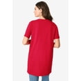 thumbnail image 2 of Roaman's Women's Plus Size Ultimate Rhinestone V Neck Tunic, 2 of 5