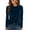 30#Navy, variant on Velvet Tops for Women Crewneck Long Sleeve Velour Shirt Ladies Dressy Casual Blouses Fall Fashion Dark Blue M