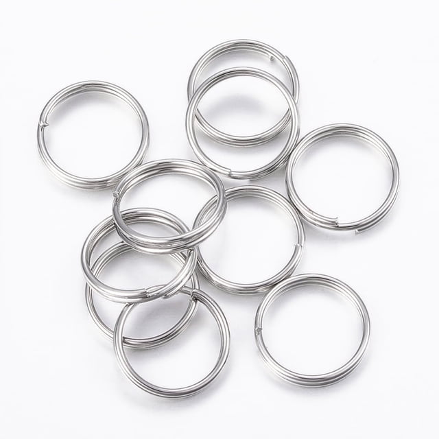 EIGTHTAIL 1Box 900 Pcs Silver Iron Split Rings Double Loop Jump Ring 4mm 5mm 6mm 7mm 8mm 10mm Chainmail Link for Jewelry Making