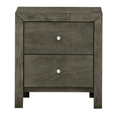Burlington 2-Drawer Gray Nightstand (25 in. H x 17 in. W x 22 in. D)