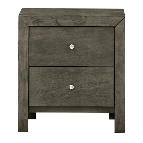 Burlington 2-Drawer Gray Nightstand (25 in. H x 17 in. W x 22 in. D)