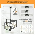 thumbnail image 6 of LovingAHome 6-Light Matte Black Rotatable Chandelier Candle Style Pendant Lighting Fixture, 6 of 6