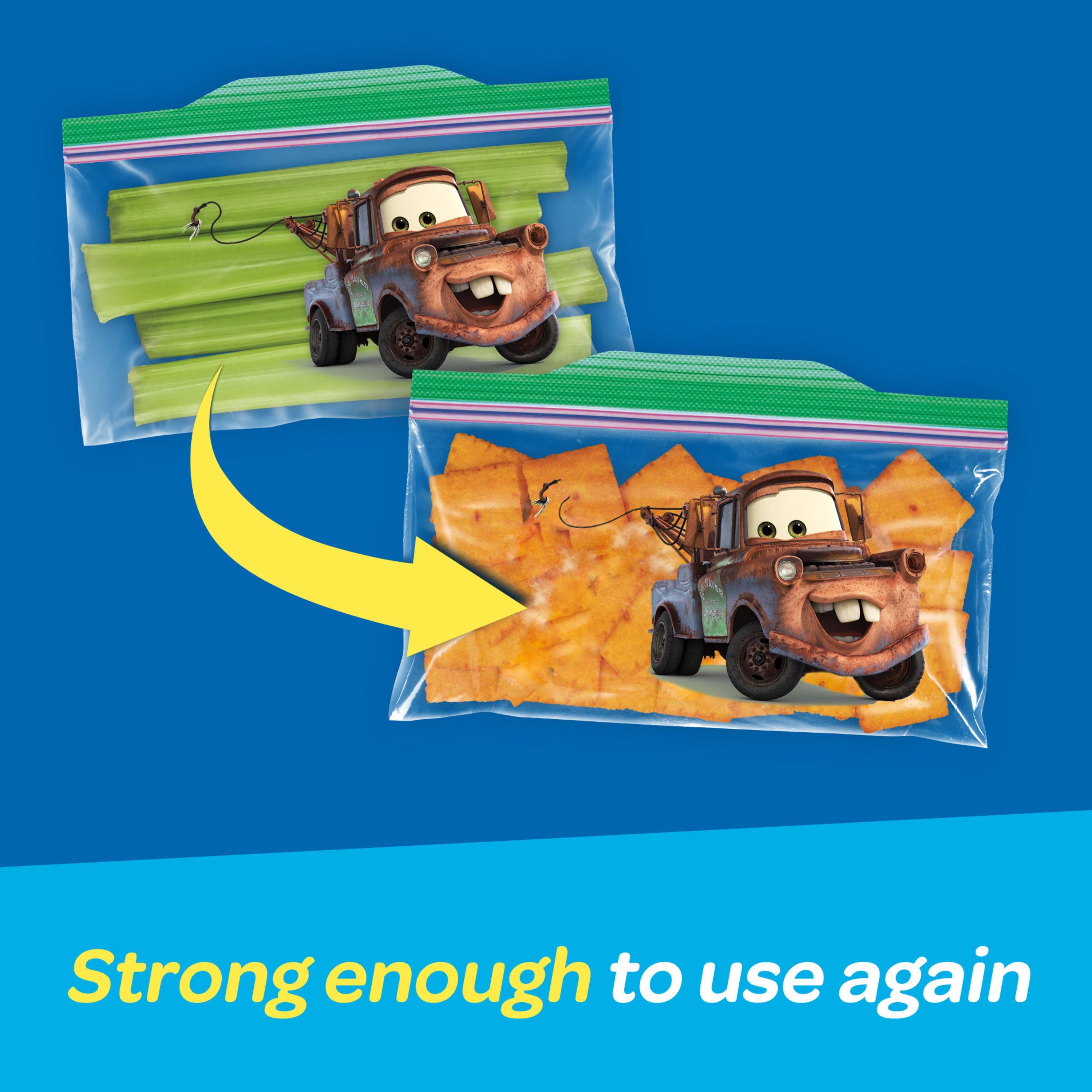 2 Boxes Ziploc Disney Mickey Mouse Sandwich Bags 66 count (4 ADORABLE  Designs)