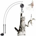 thumbnail image 1 of Retractable Feather Cat Toy, Interactive Fishing Rod for Indoor Cats and Kittens, 1 of 3