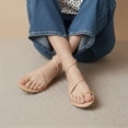 thumbnail image 4 of Cushionaire CHAI Flat Strappy Sandals for Women, Comfortable Dressy Summer Slip-On Sandal with Memory Foam, 4 of 12