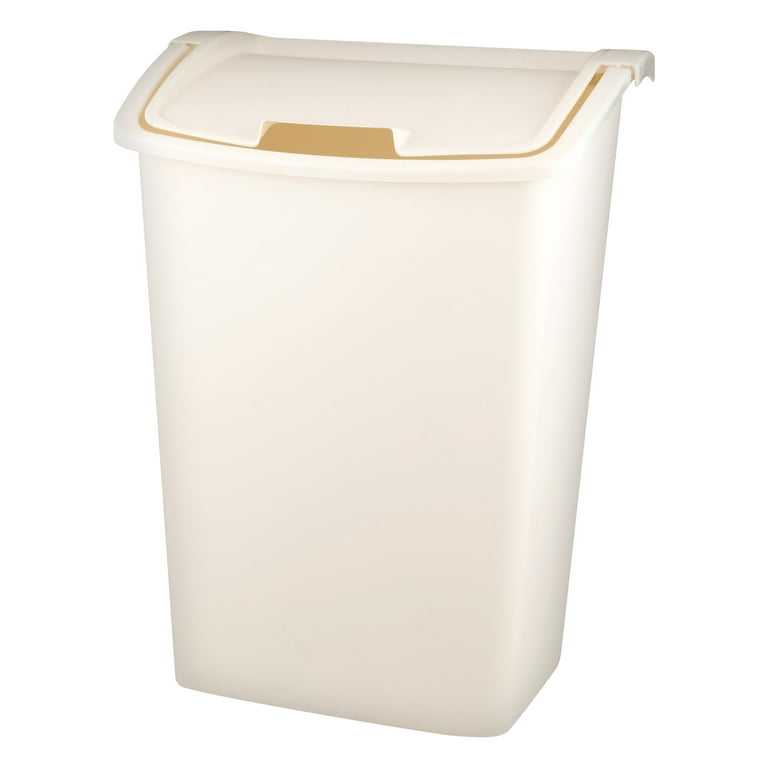 Rubbermaid 11.3 gal Plastic Kitchen Trash Can with Dual Action Lid
