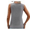 thumbnail image 3 of MORTTIC Women's Sleeveless Tank Top, Trendy Cut-Out Ring Keyhole Neck Casual Tee for Summer, S, 3 of 4