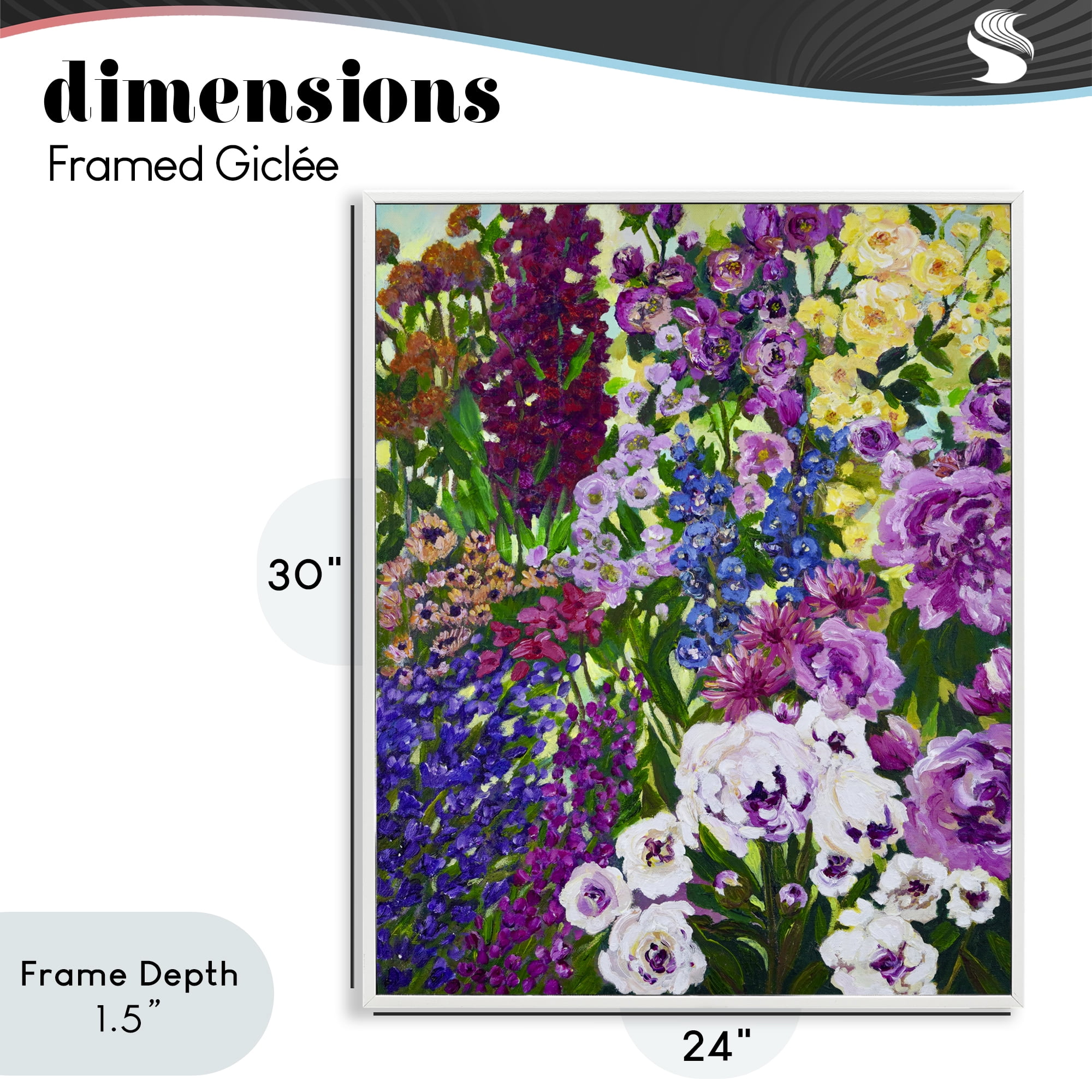 Stupell Industries Lush Greenhouse Garden Flowers White Framed Giclee Art, design by Lee Ann Zirbes
