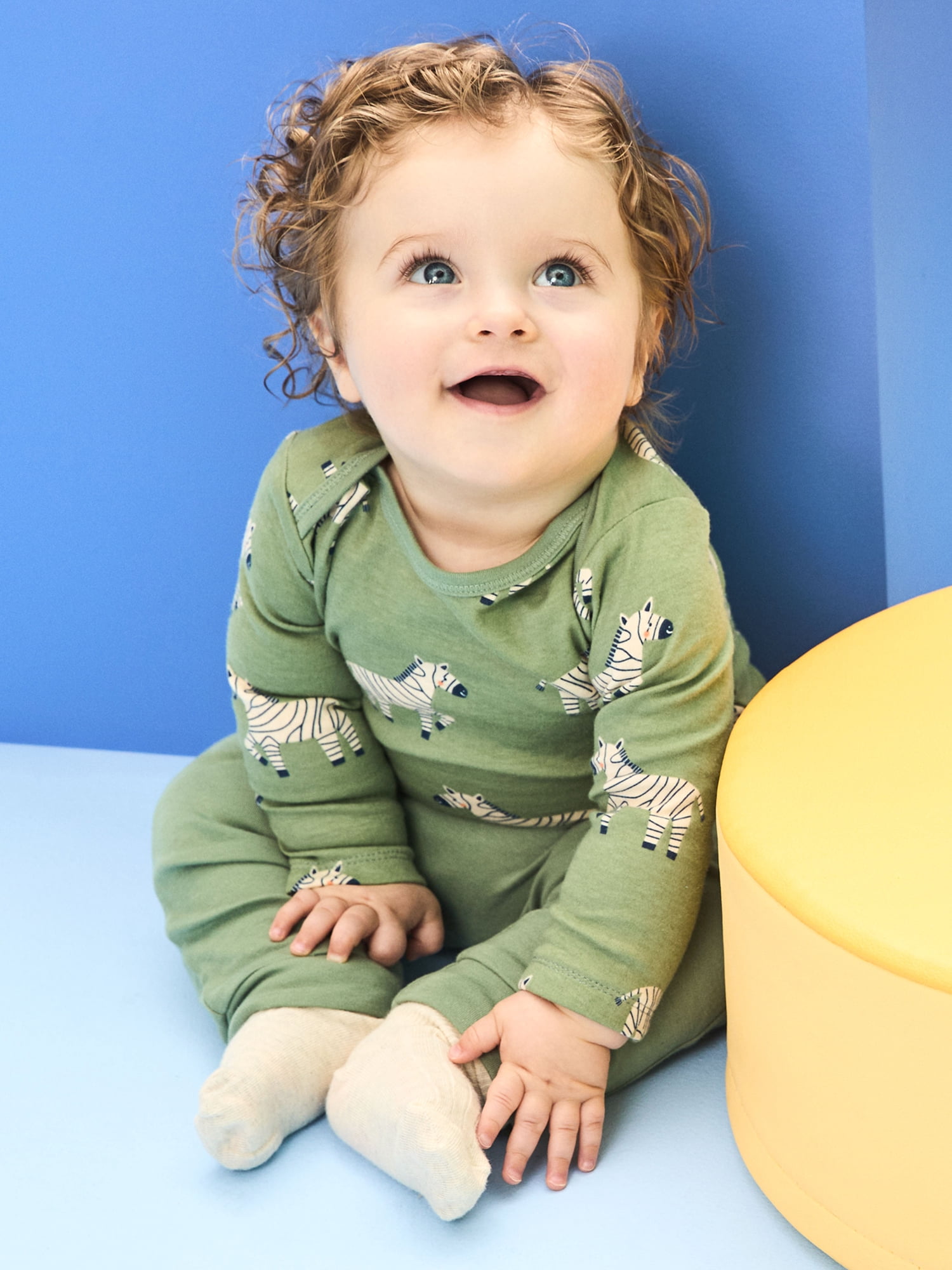 Garanimals Newborn & Baby 100% Cotton Long Sleeve Bodysuits, Sizes 0–24M, 4-Pack
