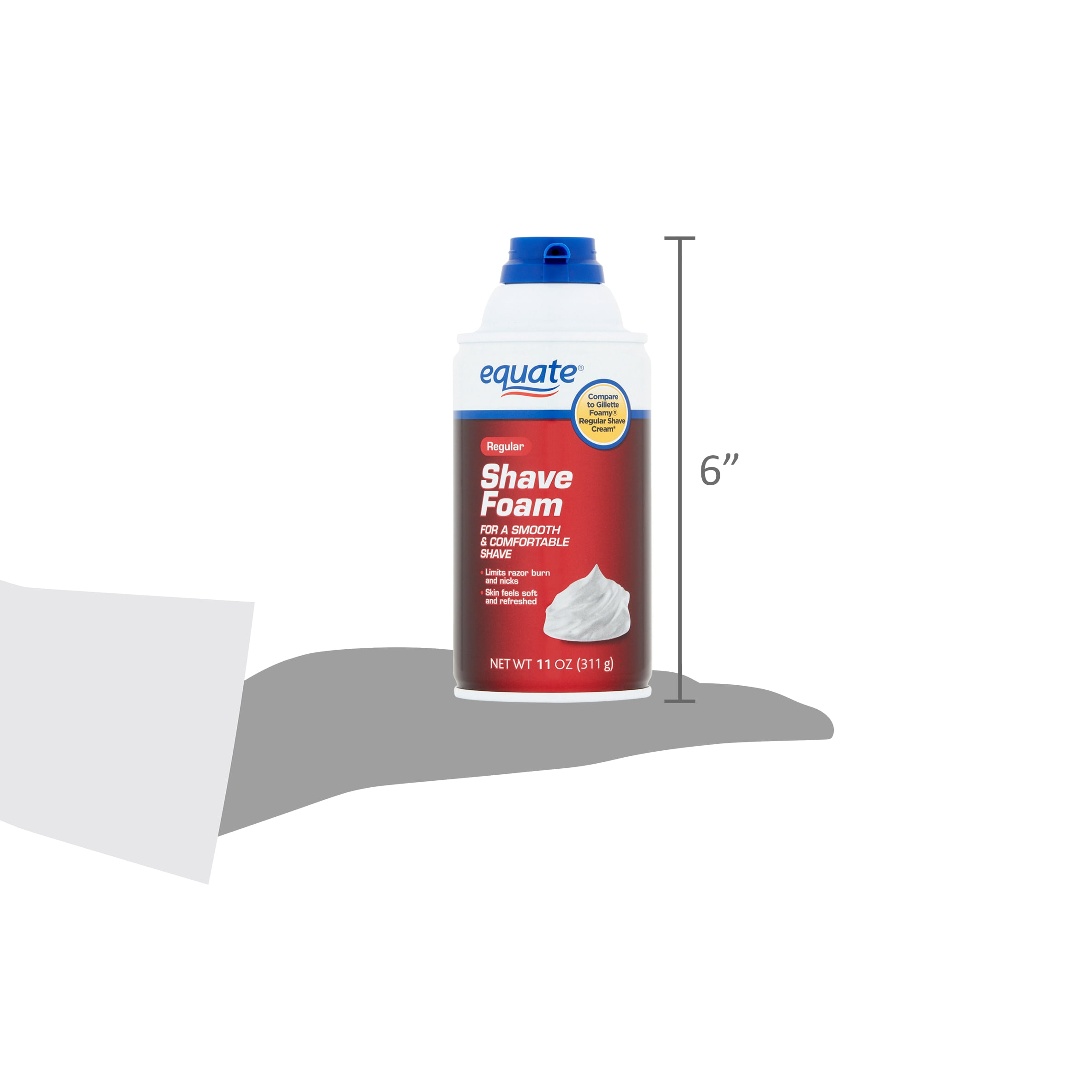 Equate Regular Shave Foam, 11 oz