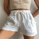thumbnail image 2 of Pantalones Cortos De Bolsillo Pantalones Cortos De Lazo Suelto Informal Elegante De Cintura Alta Lisos para El Trabajo En Casa Verano Blanco S, 2 of 8