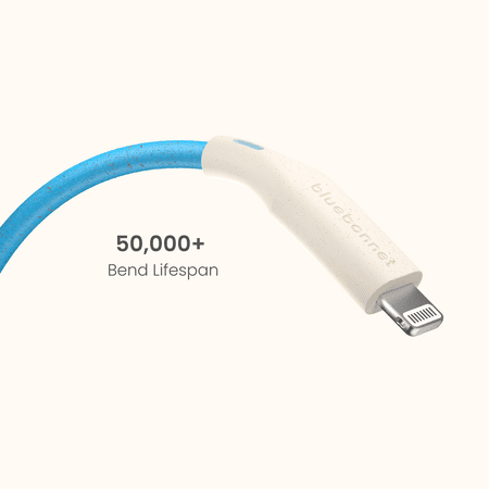 Bluebonnet - 4' USB-C to Lightning Charging Cable - Blue