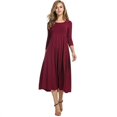 thumbnail image 1 of Robe Longue Midi Évasée à Manches 3/4 pour Femmes, 1 of 1