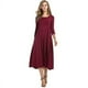thumbnail image 1 of Vestido largo a media pierna acampanado y manga 3/4 para mujer Xemadio CJWUS-2684, 1 of 1