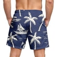 thumbnail image 5 of Mens Swim Trunks Men's New Loose Mesh Beach Printed Casual Drawstring Shorts Breathable Resort Print Crop Pants with Elastic Waist Summer Swim Trunks for Vacation Spring Dark Gray XL, 5 of 5