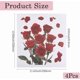 thumbnail image 2 of 4 pegatinas autoadhesivas de PVC impermeables con diseño de rosas rojas para tapa de inodoro, plantas, flores y hojas verdes., 2 of 9