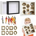 thumbnail image 6 of DIY Mini Museum Silhouette Box Shadow Box Frame Kit with Gold Mini Frames & Figurines for Home Decor,White, 6 of 7