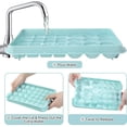 thumbnail image 5 of Ice Cube Tray with Lid and Bin, 64 PCS Ice Trays for Freezer, Round Ice Cube Molds & Square Ice Tray Molds for Making Cocktail Whiskey & Coffee Ice Cubes, 5 of 5