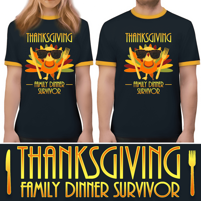 : Police Turkey T-Shirt Funny Thanksgiving Shirt For