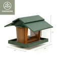 thumbnail image 2 of Outdoor Leisure Products Model GM2-1TGC Classic Deluxe Bird Feeder Made with High Density Poly Resin finishe in Turf Green and Cedar, 2 of 6