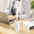 thumbnail image 3 of Humidificadores para dormitorio Mini humidificadores Humidificador de aire de escritorio con luz nocturna (blanco), 3 of 4