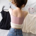 thumbnail image 3 of Guardurnaity Ropa interior de mujer sin mangas de Color sólido señora chaleco clima frío térmico básico Base calentador cuello en V Prendas para la parte del cuerpo Blanco Largo, 3 of 6