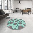 thumbnail image 3 of Ahgly Company Indoor Rectangle Patterned Aquamarine Green Area Rugs, 4' x 6', 3 of 6