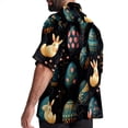 thumbnail image 3 of Easter Men's Short Sleeve Printed Poplin Shirt with Spread Collar Tops - Casual Button Down Summer Beach Shirt for Men and Women, 3 of 6