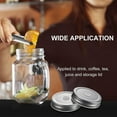 thumbnail image 3 of 8 Pieces Stainless Steel Regular Mouth Mason Canning Jar Lids With Straw Hole Leak Proof, 2.7 Inch (silver), 3 of 5