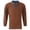 Brown, variant on WREESH Mens Workout Shirts Henley Shirts Fitness Jogger Undershirt Solid Long Sleeve Button Shirts Slim Fit Pullover Dark Blue