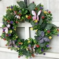 thumbnail image 5 of YOHAVEN Spring Front Door Wreath Colorful Year-Round Home Decor for Indoor Outdoor Entryway, Farmhouse Welcome Wreath for Weddings Parties Seasonal Decorations, Holiday Door Ornament, 5 of 9