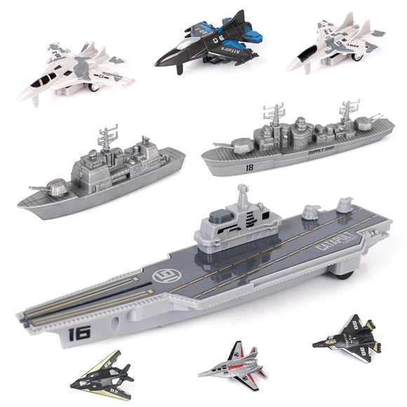 Portaaviones Militar Crelloci con Aviones de Combate
