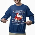 thumbnail image 2 of Christmas Sweatshirt, All I Want for Christmas is Rugby Ugly Holiday Sweatshirt, Festive Santa Rugby Fan Jumper, Christmas Gameday Apparel for Men & Women, Unique Xmas Gift, 2 of 5