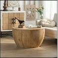 thumbnail image 3 of 31.50"Vintage Style Bucket Shaped Coffee Table for Office, Dining Room and Living Room, 3 of 12