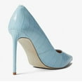 thumbnail image 4 of Steve Madden Vala Blue Pointed Toe Stiletto Shoes Heels For Womens Dress Pumps (Light Blue Croco, 9), 4 of 9