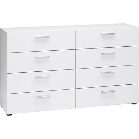 Loft Collection Double 8-Drawer Dresser, White