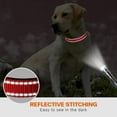 thumbnail image 3 of Reflective Dog Collar with Safety Locking Buckle, Adjustable Nylon Pet Collars for Large Dogs Female Male, Red, L, 3 of 5
