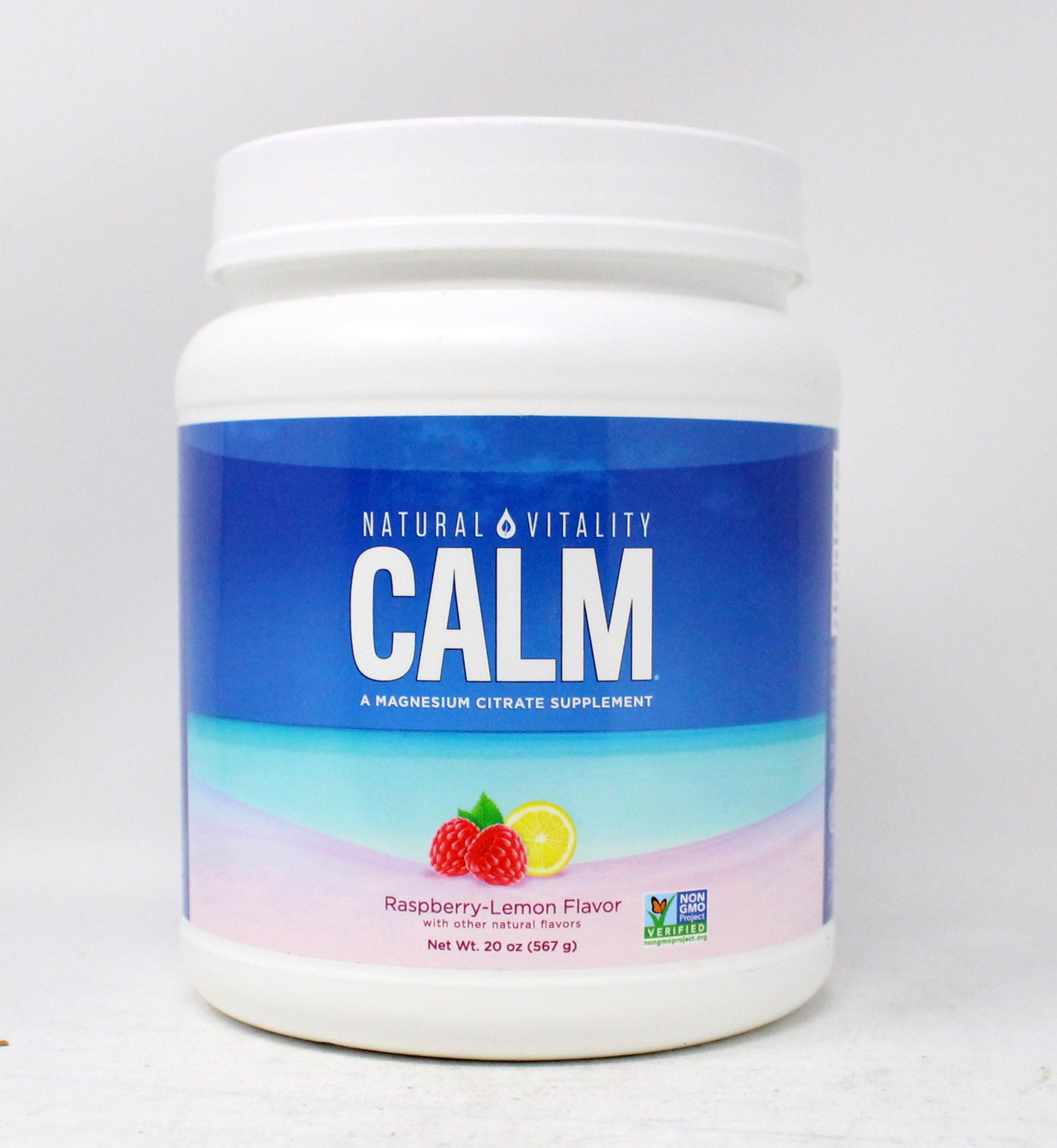 Natural Vitality Calm A Magnesium Citrate Supplement Raspberry-Lemon 20