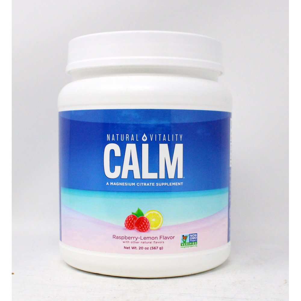 Natural Vitality Calm A Magnesium Citrate Supplement RaspberryLemon 20