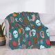 thumbnail image 3 of Fotbe cute Skull organ Manta de Franela con Estampado, Manta Ultrasuave para Cama, Sofá, Auto, Hipoalergénica y Antibolitas-50"x40", 3 of 6
